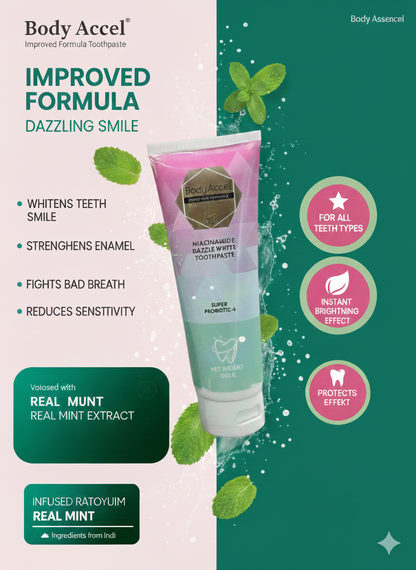 Real Niacinamide dazzle white toothpaste 100ml