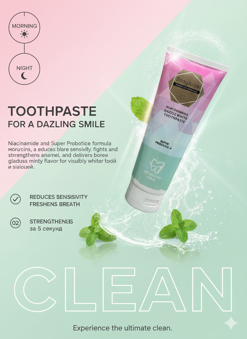 Real Niacinamide dazzle white toothpaste 100ml